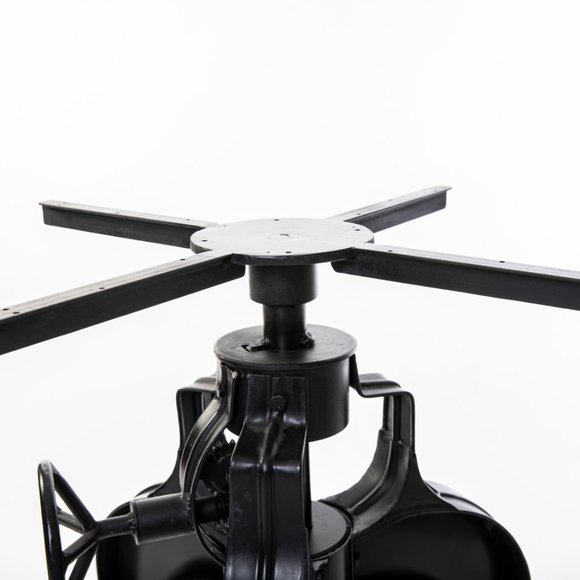 Stunning industrial cast iron crank-up coffee tabl - Picture 9 of 11